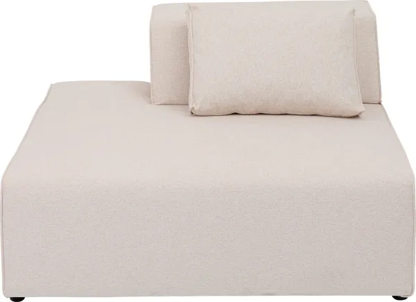 KARE DESIGN Infinity Ottoman Semi Elements Cream Left - kerma polyesteri ja polypropeeni