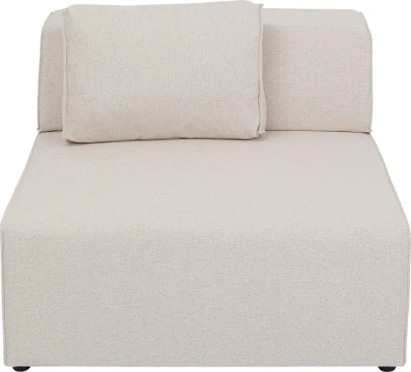 KARE DESIGN Infinity 2-Istuimen Elements Cream -moduuli, 100 cm - kermanvärinen polyesteri ja polypropeeni