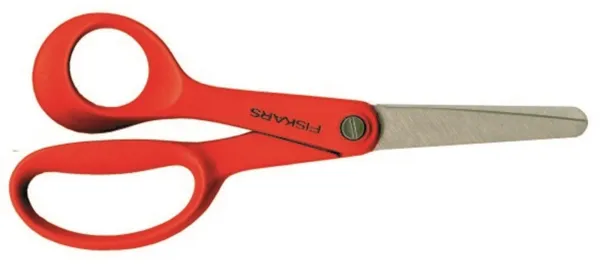Fiskars lasten vasenkätisten sakset, punainen, 13,5 cm